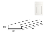 RTA - Atlas Blanco - Batten Molding - 96"W x 0.75"H x 0.25"D