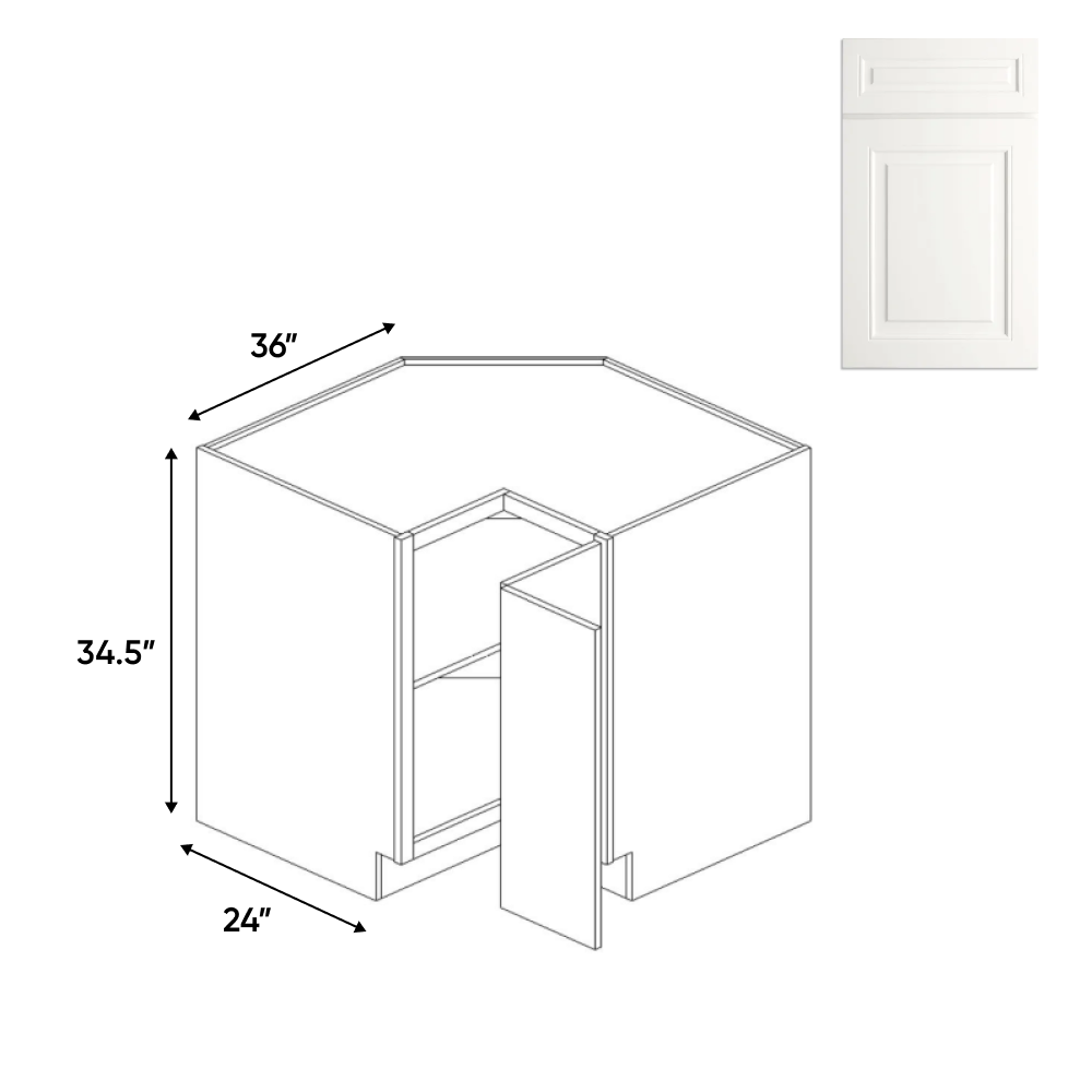 Atlas Blanco - Square Corner Cabinets - 36"W x 34.5"H x 36"D - Pre Assembled