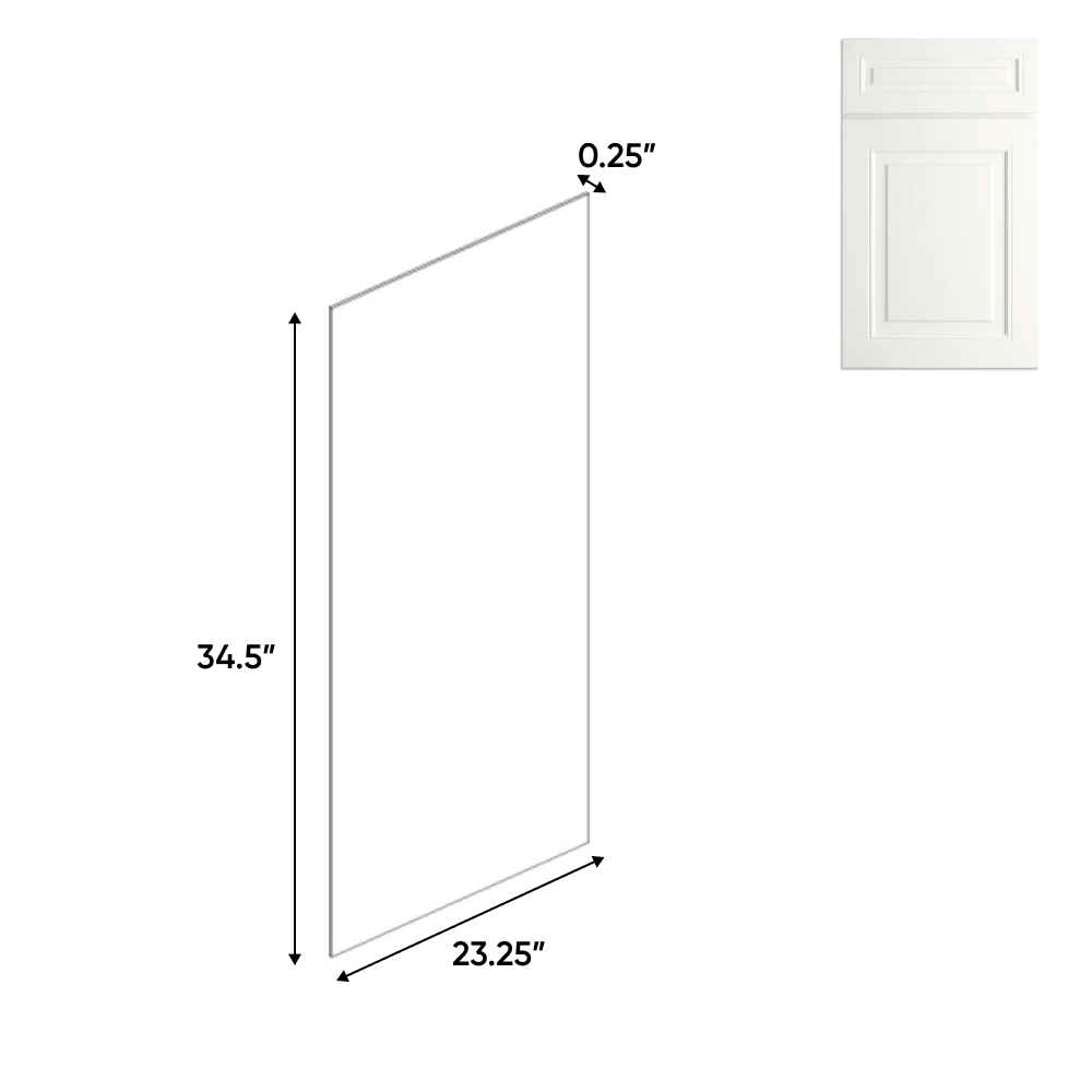 Atlas Blanco - Side Finished Skins - 24"W x 34.5"H x 0.25"D - Pre Assembled