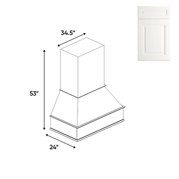 Atlas Blanco - Chimney Hood - 34.5