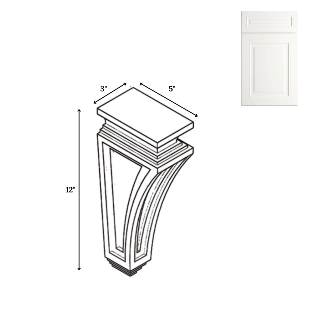 RTA - Atlas Blanco - Structural - 3"W x 12"H x 5"D