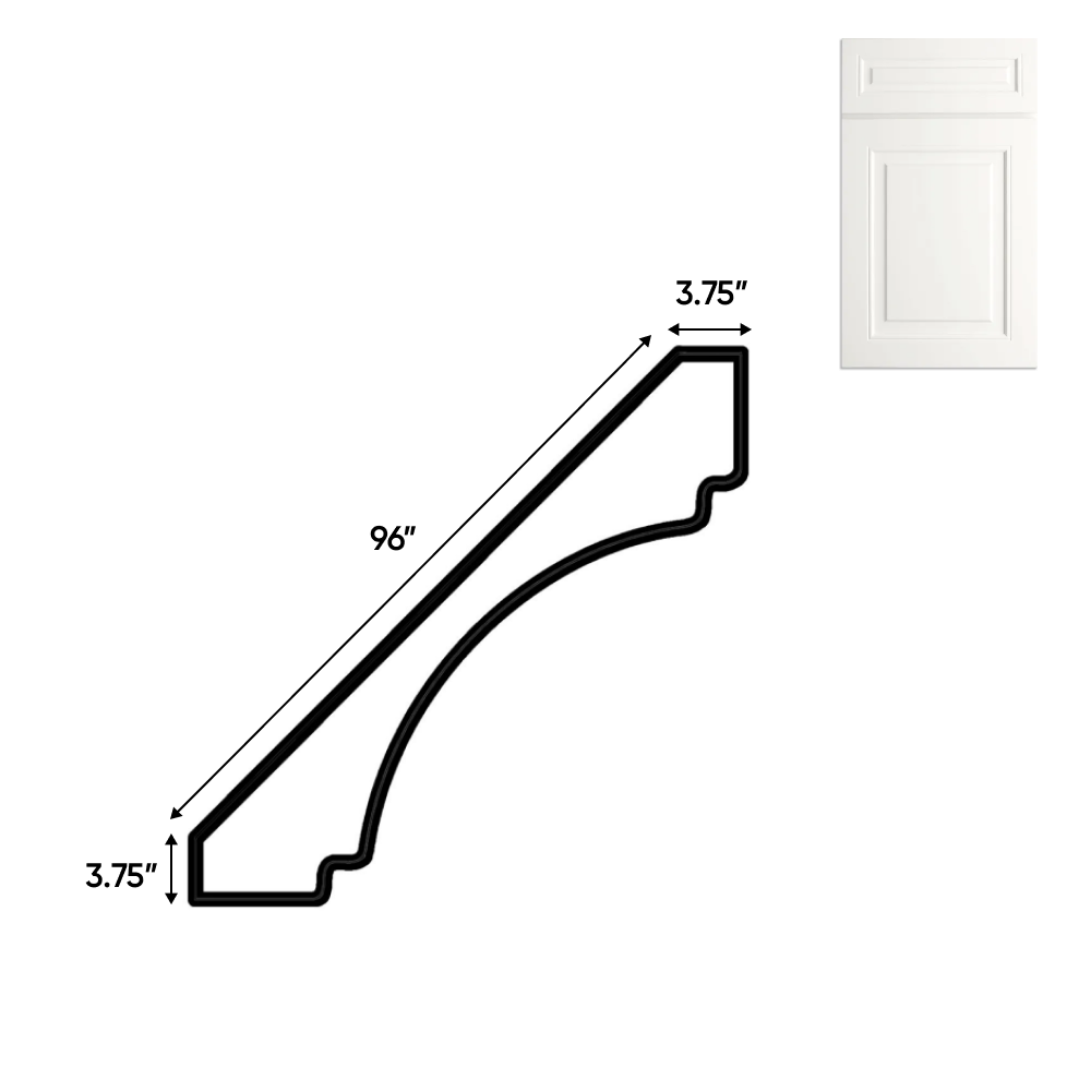 Atlas Blanco - 3.75 Inch Crown Moldings Accessories - 3.75