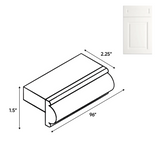 RTA - Atlas Blanco - Light Rail Molding - 96"W x 1.5"H x 1.5"D - AB-LVB