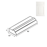 RTA - Atlas Blanco - Light Rail Molding - 96"W x 0.75"H x 1.5"D