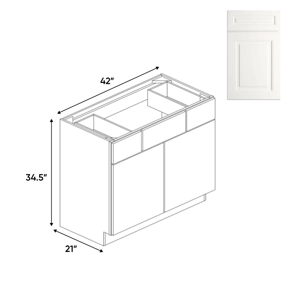 RTA - Atlas Blanco - Vanity Consoles - 42"W x 34.5"H x 21"D