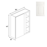 RTA - Atlas Blanco - Wall Blind Corner Cabinets - 30"W x 42"H x 12"D