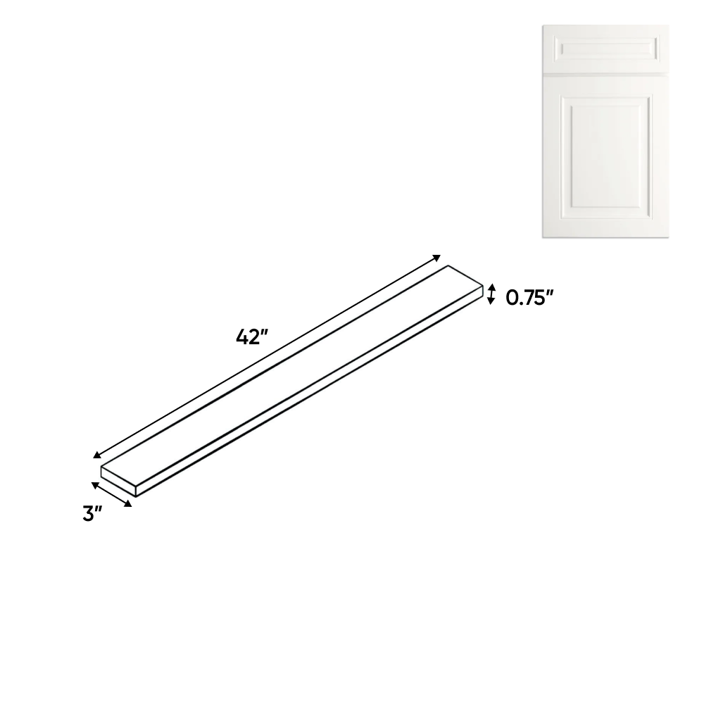 Atlas Blanco - Wall Fillers - 3"W x 42"H x 0.75"D - Pre Assembled