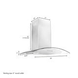 ZLINE Alpine Series Ducted Wall Mount Range Hood in Stainless Steel (ALP70WL)