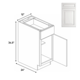 Single Door Cabinets - 12 in W x 34.5 in H x 24 in D - AO - Pre Assembled