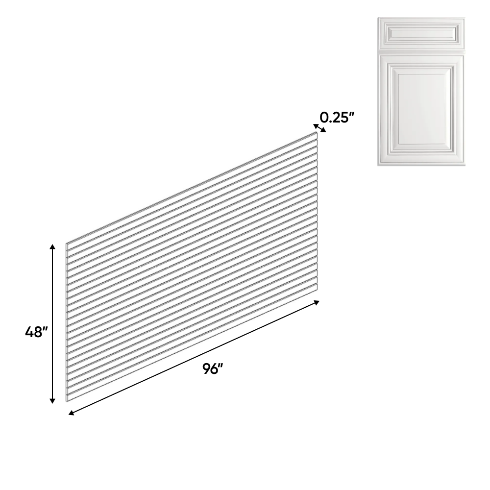 Arlington Oatmeal - Beaded Panels - 48"W x 96"H x 0.25"D - Pre Assembled