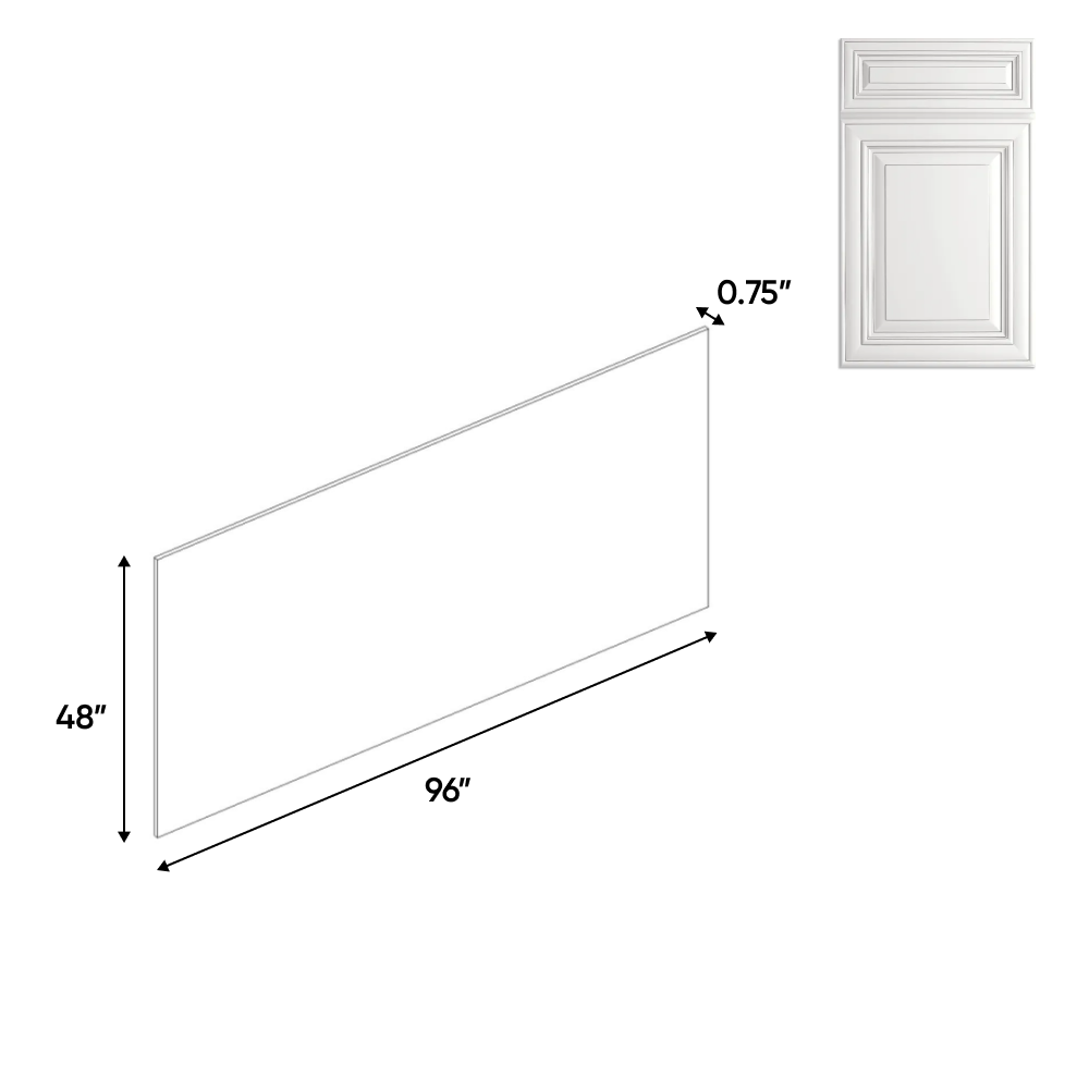 Arlington Oatmeal - Edge Banded Panels - 48"W x 96"H x 0.75"D - Pre Assembled