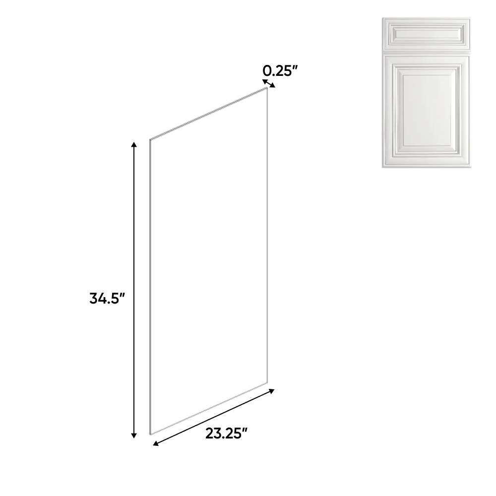 Arlington Oatmeal - Side Finished Skins - 24"W x 34.5"H x 0.25"D - Pre Assembled