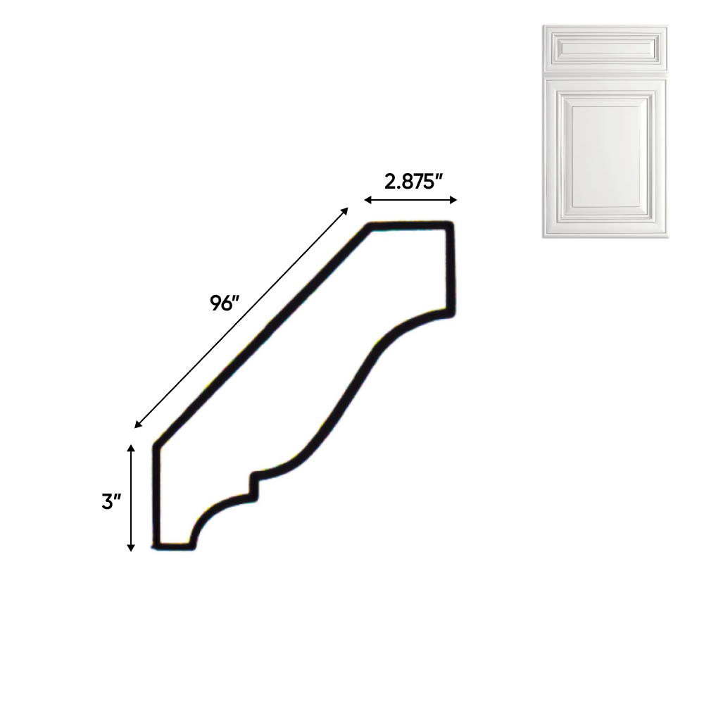 Kitchen Cabinet Crown Molding - AO - Pre Assembled