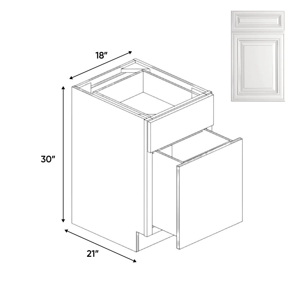 Kitchen - Drawer Base Cabinets - 18 in W x 34.5 in H x 24 in D - AO - Pre Assembled