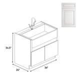 RTA - Farm Sink Base Cabinets - 36in W x 34.5in H x 24in D - AO