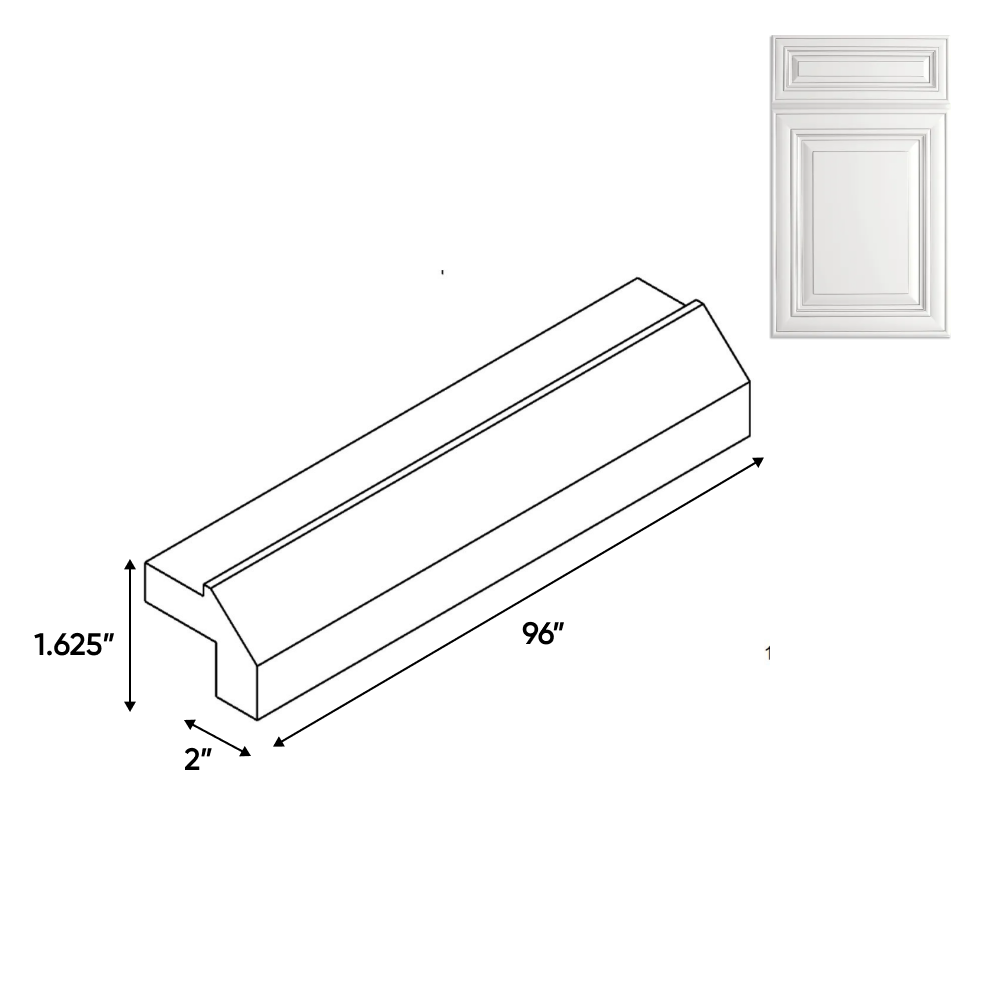 Arlington Oatmeal - Trims - 96"W x 2"H x 1.5"D - Pre Assembled