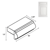 RTA - Arlington Oatmeal - Light Rail Molding - 96"W x 1.5"H x 1.5"D - AO-LVB