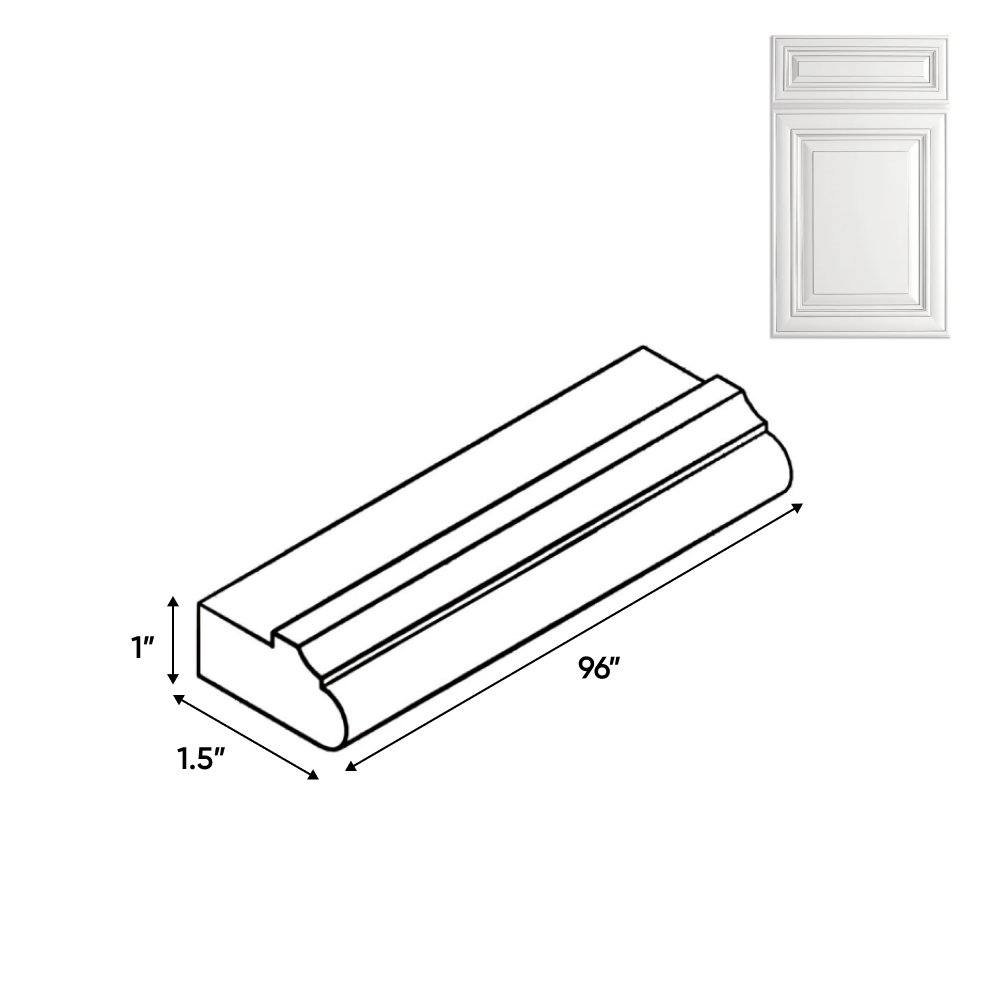 Arlington Oatmeal - Trims - 96"W x 0.75"H x 1.5"D - Pre Assembled