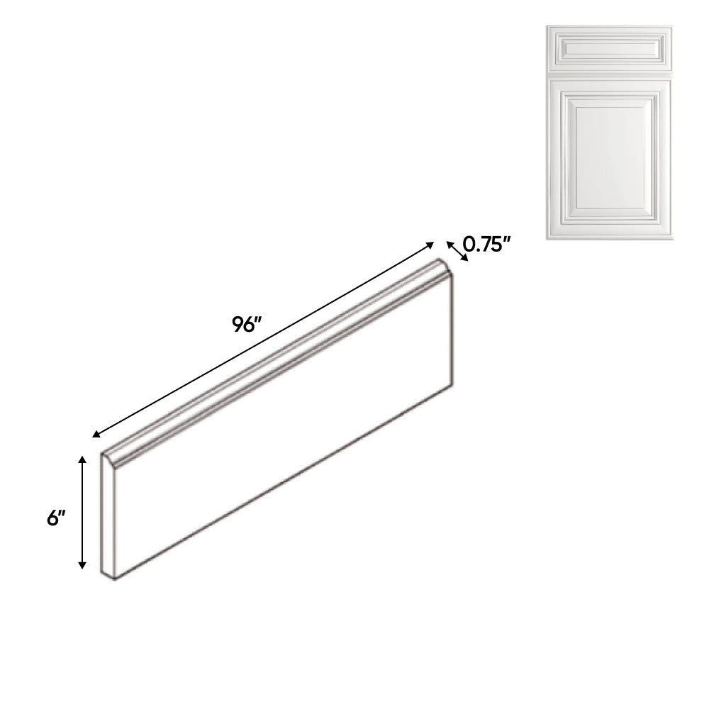 RTA - Arlington Oatmeal - Ogee Base Molding - 96"W x 6"H x 0.75"D