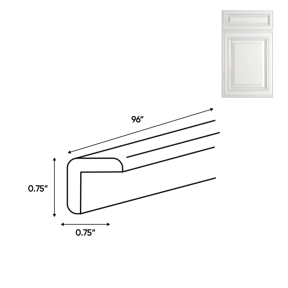 Arlington Oatmeal - Trims - 96"W x 0.75"H x 0.75"D - AO-OCL - Pre Assembled