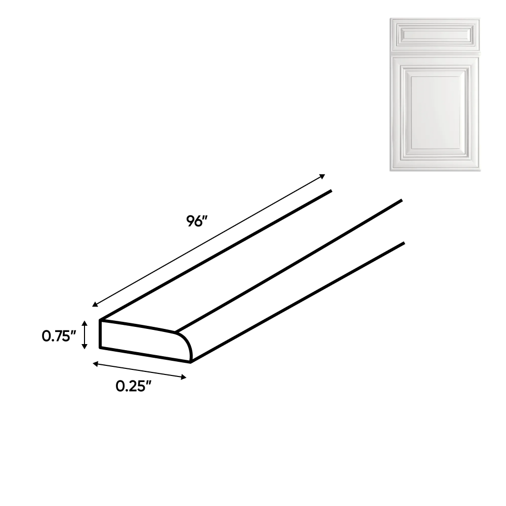 Arlington Oatmeal - Trims - 96"W x 0.75"H x 0.25"D - Pre Assembled