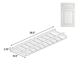 RTA - Arlington Oatmeal - Stem Glass Holder - 30"W x 1.5"H x 12"D