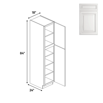 Kitchen - Tall - Pantry Cabinets - 84 in H x 18 in W x 24 in D - AO - Pre Assembled