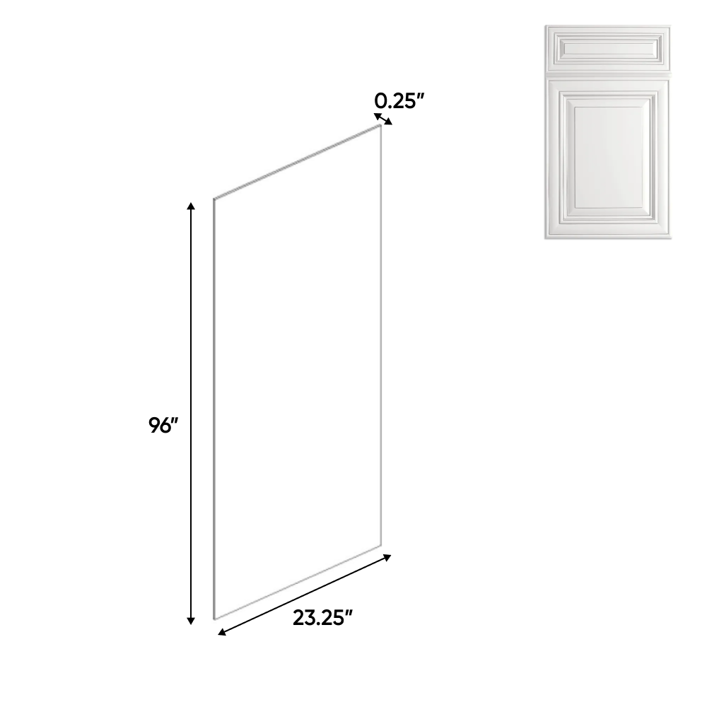 Cabinet Side Finished Skins - 96 in H x 24 in W - AO - Pre Assembled