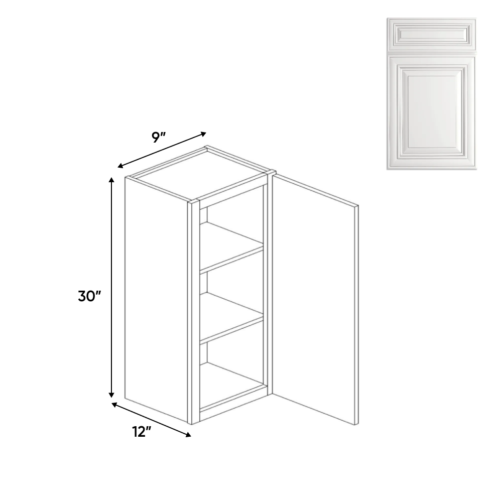 RTA Kitchen - Wall Cabinets - Upper - 30 in H x 9 in W x 24 in D - AO