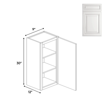 RTA Kitchen - Wall Cabinets - Upper - 30 in H x 9 in W x 24 in D - AO