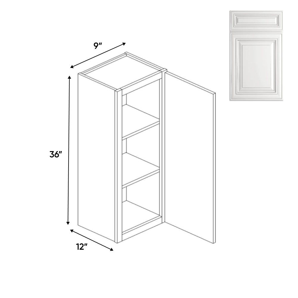 RTA Kitchen - Wall Cabinets - Upper - 36 in H x 9 in W x 24 in D - AO