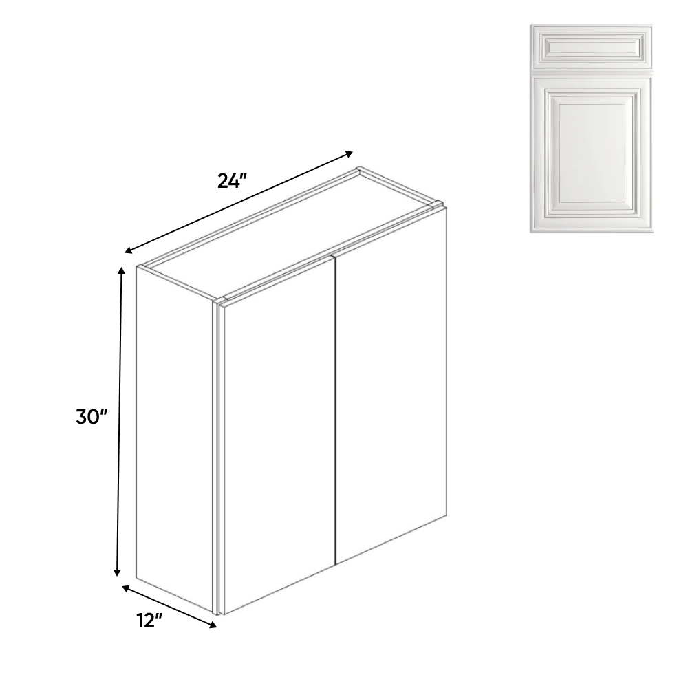 RTA Double Door - Wall Cabinets - 30 in H x 24 in W x 12 in D - AO