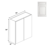 RTA Double Door - Wall Cabinets - 30 in H x 24 in W x 12 in D - AO