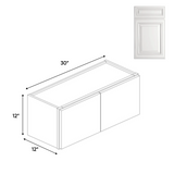 RTA Double Door - Wall Cabinets - 12 in H x 30 in W x 24 in D - AO