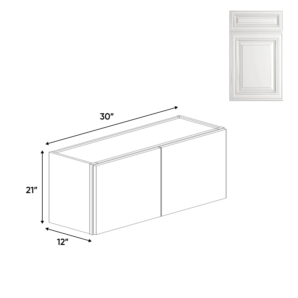 RTA Double Door - Wall Cabinets - 21 in H x 30 in W x 24 in D - AO