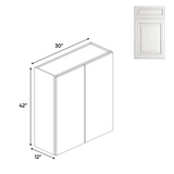 RTA Double Door - Wall Cabinets - 42"H x 30"W x 12"D - AO