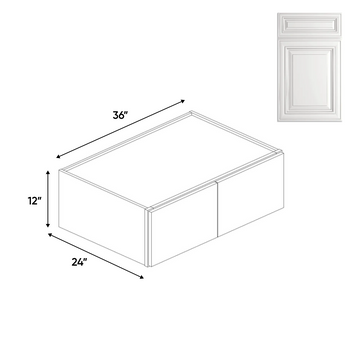 24 Deep Wall Cabinets - 12 in H x 36 in W x 24 in D - AO - Pre Assembled