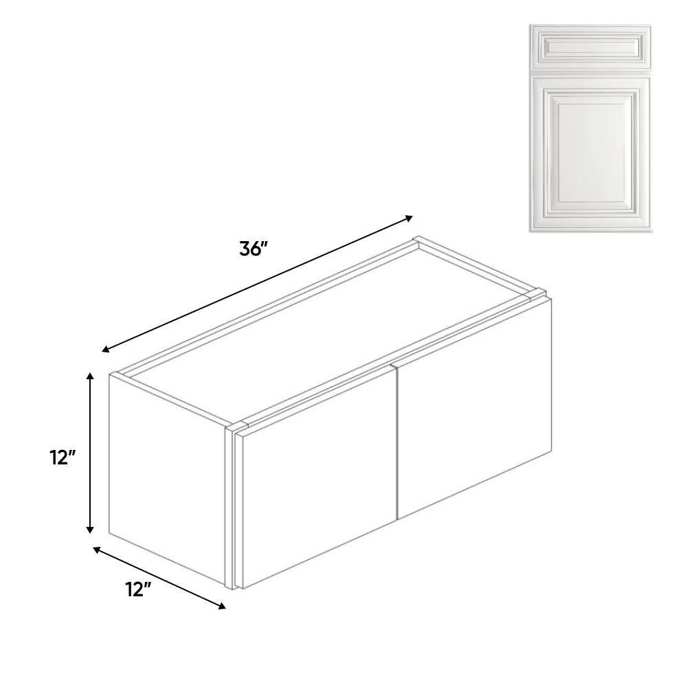 RTA Double Door - Wall Cabinets - 12"H x 36"W x 12"D - AO