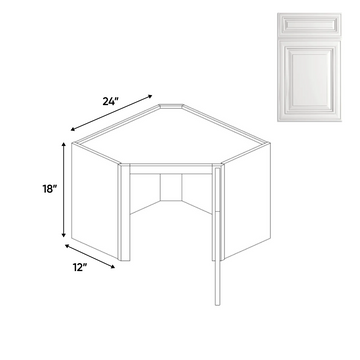 RTA - Diagonal Corner Wall Cabinets - 18G in H x 24 in W x 24 in D - AO