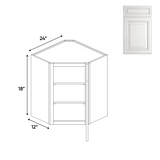 RTA - Diagonal Corner Wall Cabinets - 18"H x 24"W x 12"D - AO