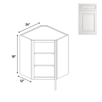 RTA - Diagonal Corner Wall Cabinets - 18 in H x 24 in W x 24 in D - AO