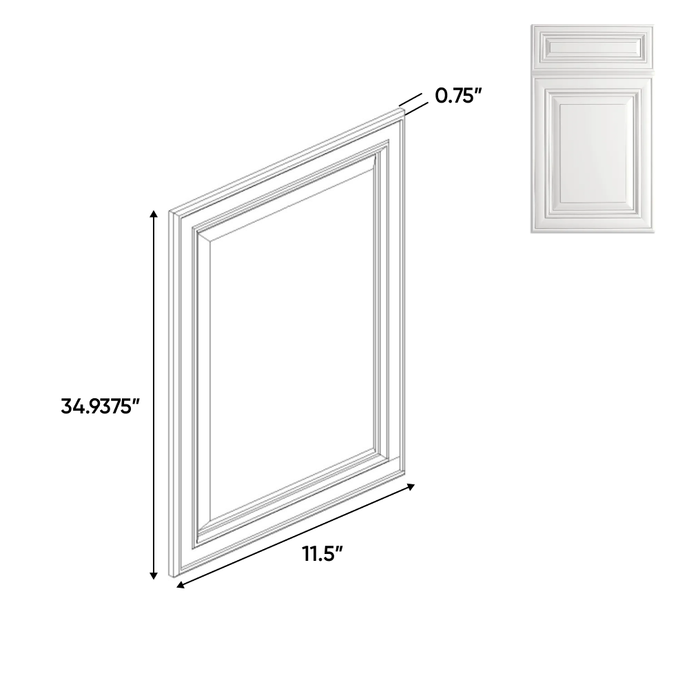 Decorative End Panel Doors - 36 in H x 12 in W - AO - Pre Assembled