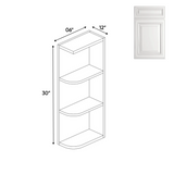 Wall Open Shelf Cabinets - 30 in H x 6 in W x 24 in D - AO - Pre Assembled