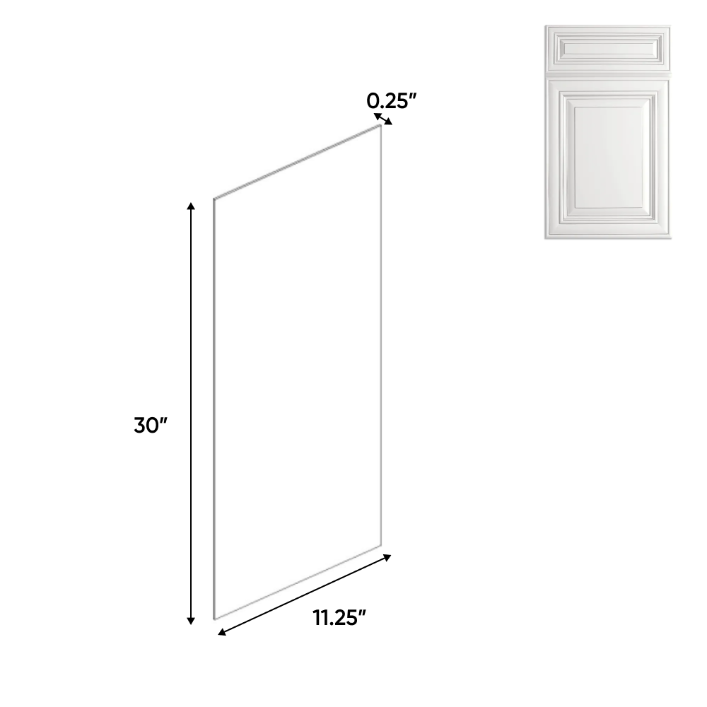 Cabinet Side Finished Skins - 30 in H x 12 in W - AO - Pre Assembled