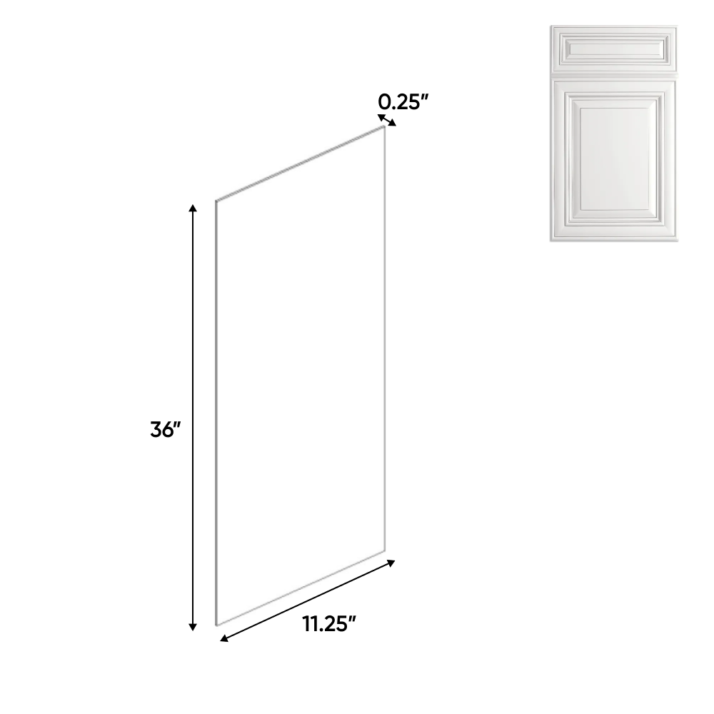 Cabinet Side Finished Skins - 36 in H x 12 in W - AO - Pre Assembled