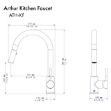 ZLINE Arthur Kitchen Faucet in Matte Black (ATH-KF-MB)