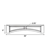 Portland Chestnut - 36 Inch Valances Accessories - 36" Width x 9" Height x .75" Depth