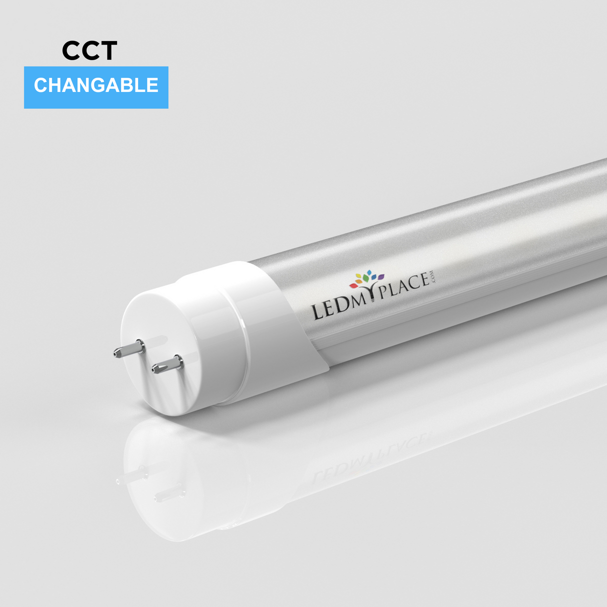 Hybrid T8 4ft LED Tube/Bulb - 22w/20w/18w/ 15w/12w/10w Watt Adjustable, 130lm/w, 3000k /3500k/4000k/5000k/6000k/6500k CCT Changeable, Frosted, Base G13, Single End/Double End Power - Ballast Compatible or Bypass