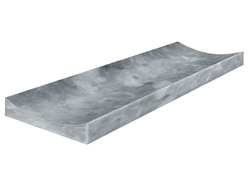 4 x 12 in Aqua Intenso Fluto Honed Marble Tile