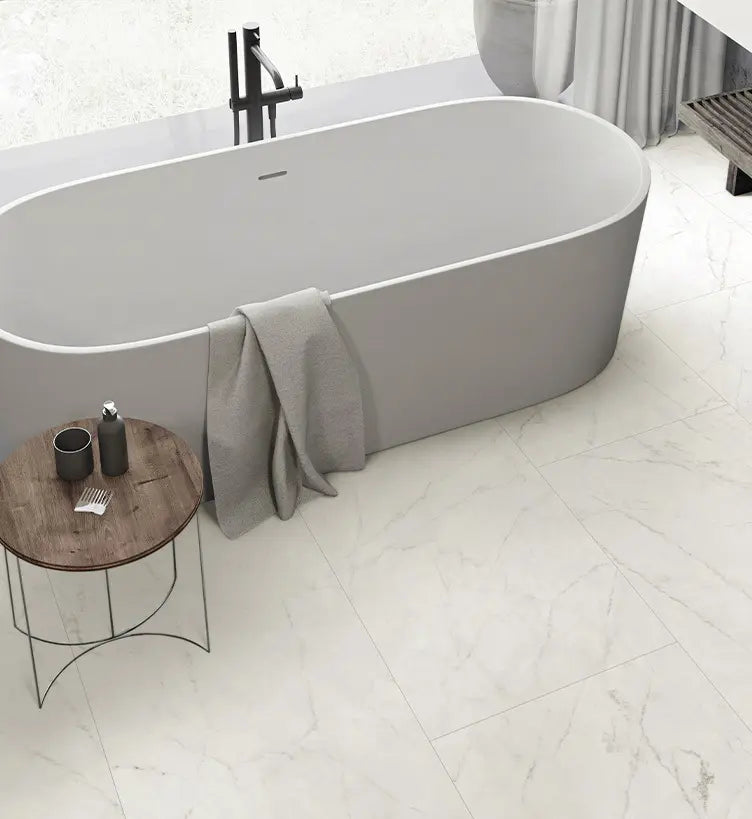 Anatolia - Majesto 48 x 110 in Ariel Bianco Honed Rectified Colorsync Sintered Slab 6 mm / 0.24 in - 8500-0023-0